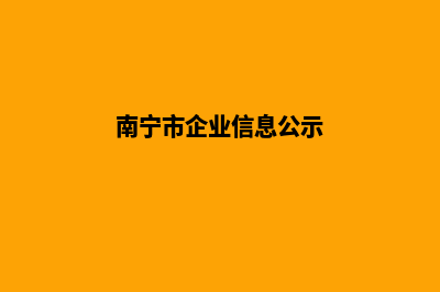 南宁企业官网建网站(南宁市企业信息公示)