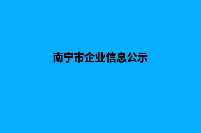 南宁企业网站开发方案(南宁市企业信息公示)