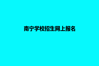 南宁学校网站开发多少钱(南宁学校招生网上报名)