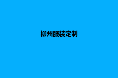 柳州app定制排名(柳州服装定制)