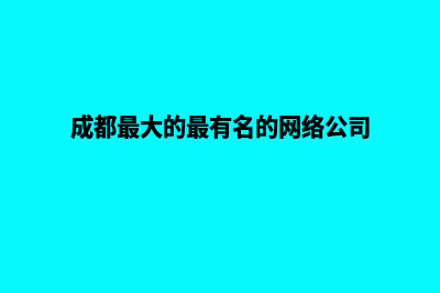 成都哪个公司网站制作口碑好(成都最大的最有名的网络公司)