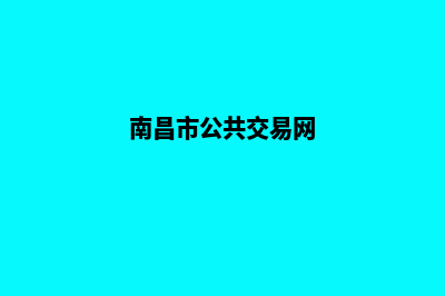 南昌网站重做公司(南昌市公共交易网)