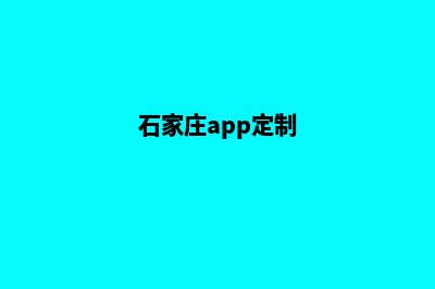 石家庄网站定制优化(石家庄app定制)