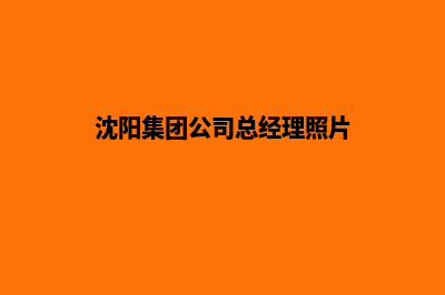 沈阳集团网页重做(沈阳集团公司总经理照片)