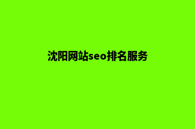 沈阳网站优化排名(沈阳网站seo排名服务)