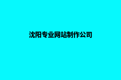 沈阳做网站一般需要多少钱(沈阳专业网站制作公司)