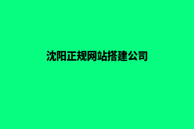 沈阳专业建网站公司(沈阳正规网站搭建公司)