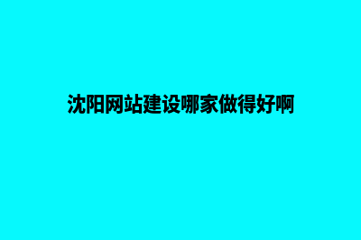 沈阳专业网页制作多少钱(沈阳网站建设哪家做得好啊)