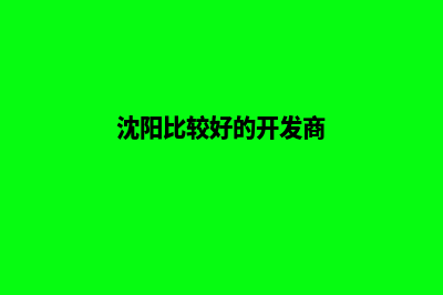 沈阳哪个开发网站公司好(沈阳比较好的开发商)