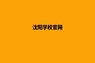 沈阳学校网站设计方案(沈阳学校官网)