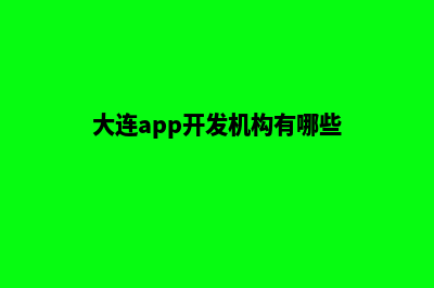 大连app开发机构(大连app开发机构有哪些)