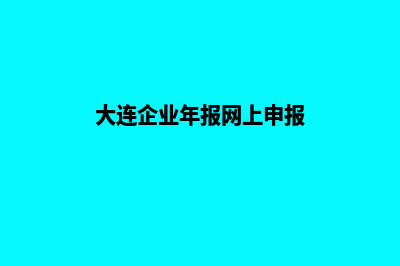 大连企业网页重做多少钱(大连企业年报网上申报)