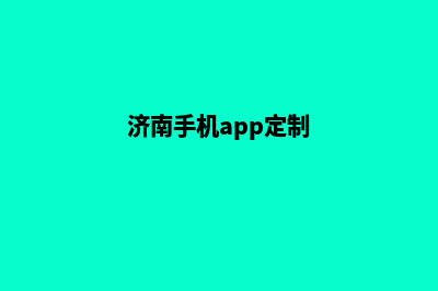 济南定制app公司(济南手机app定制)