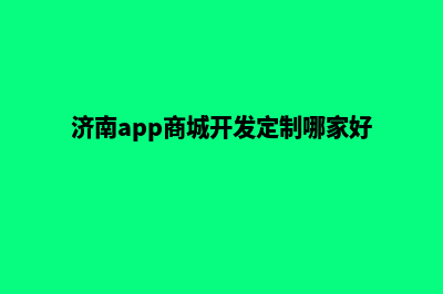 济南制作app公司(济南app商城开发定制哪家好)