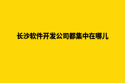 长沙app开发机构(长沙软件开发公司都集中在哪儿)