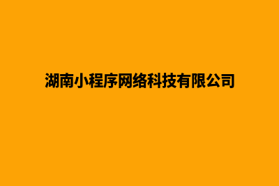 长沙小程序开发搭建(湖南小程序网络科技有限公司)