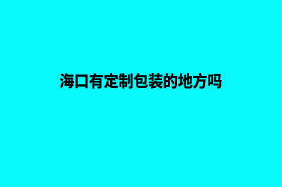 海口便宜app定制(海口有定制包装的地方吗)