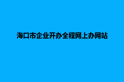 海口企业网页重做多少钱(海口市企业开办全程网上办网站)