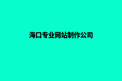 海口做网站多少钱(海口专业网站制作公司)