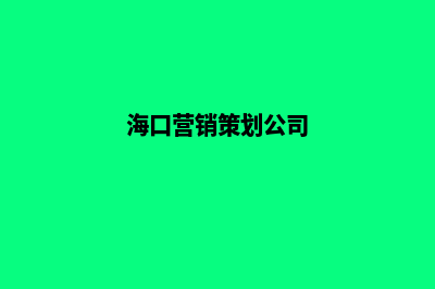 海口营销网站开发价格(海口营销策划公司)