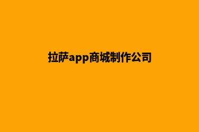 拉萨app商城制作(拉萨app商城制作公司)