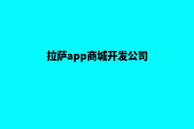 拉萨app商城开发(拉萨app商城开发公司)