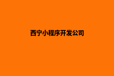 拉萨小程序开发公司(西宁小程序开发公司)