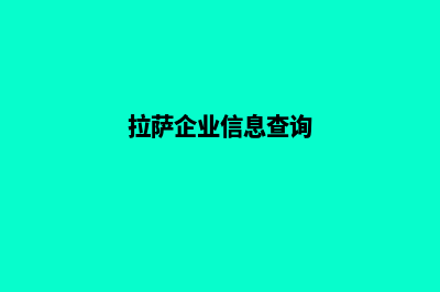 拉萨企业建网站费用(拉萨企业信息查询)