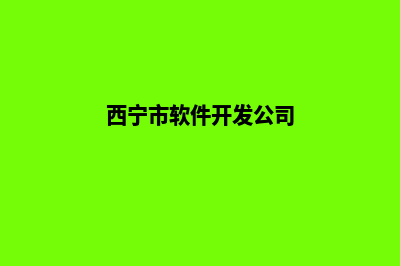 西宁app设计方案(西宁市软件开发公司)