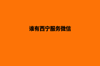 西宁专业小程序开发(谁有西宁服务微信)