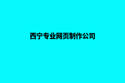 西宁专业网页制作价格(西宁专业网页制作公司)