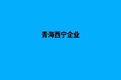 西宁企业开发网站哪家好(青海西宁企业)