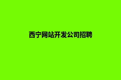 西宁网站开发公司(西宁网站开发公司招聘)