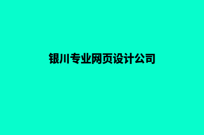 银川专业网页设计多少钱(银川专业网页设计公司)