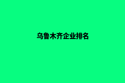 乌鲁木齐企业app定制(乌鲁木齐企业排名)