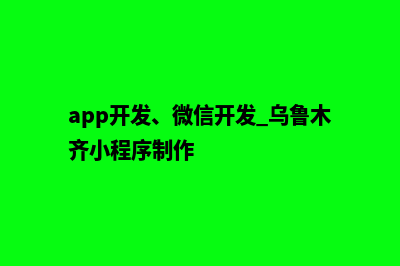 乌鲁木齐app制作(app开发、微信开发 乌鲁木齐小程序制作)