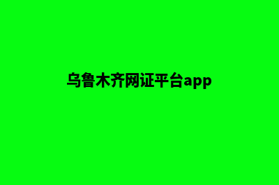 乌鲁木齐网页改版(乌鲁木齐网证平台app)