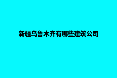 乌鲁木齐公司建网站要多少费用(新疆乌鲁木齐有哪些建筑公司)