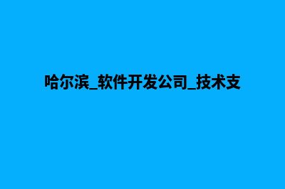 哈尔滨app开发搭建(哈尔滨 软件开发公司 技术支持)