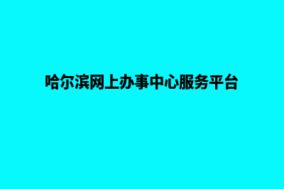 哈尔滨网页重做多少钱一个(哈尔滨网上办事中心服务平台)