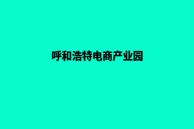 呼和浩特电商app定制(呼和浩特电商产业园)