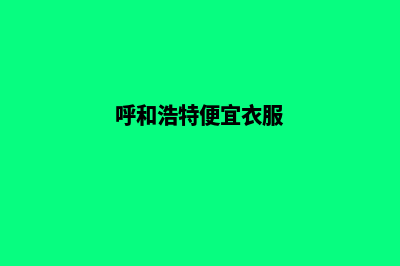 呼和浩特便宜app定制公司(呼和浩特便宜衣服)