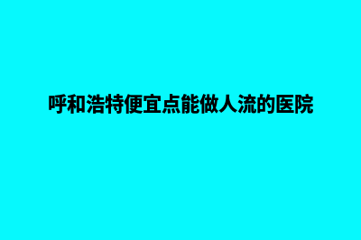 呼和浩特便宜app开发(呼和浩特便宜点能做人流的医院)