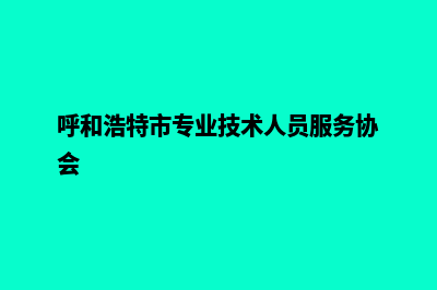 呼和浩特专业网页制作价格(呼和浩特市专业技术人员服务协会)