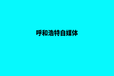 呼和浩特制作网站哪家公司好(呼和浩特自媒体)