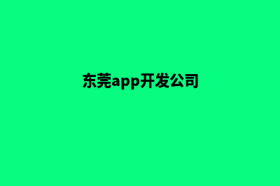 东莞点餐app开发(东莞app开发公司)