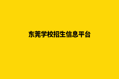 东莞学校网站定制多少钱(东莞学校招生信息平台)