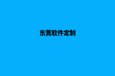 东莞app定制流程(东莞软件定制)