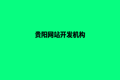 贵阳建网站的公司排名(贵阳网站开发机构)