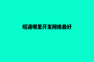 昭通哪里开发网站(昭通哪里开发网络最好)